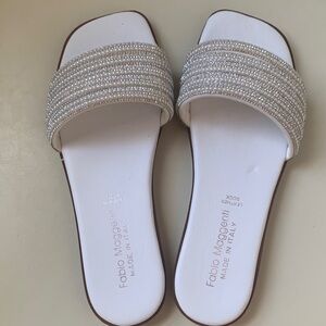 White Women's Slide Sandals